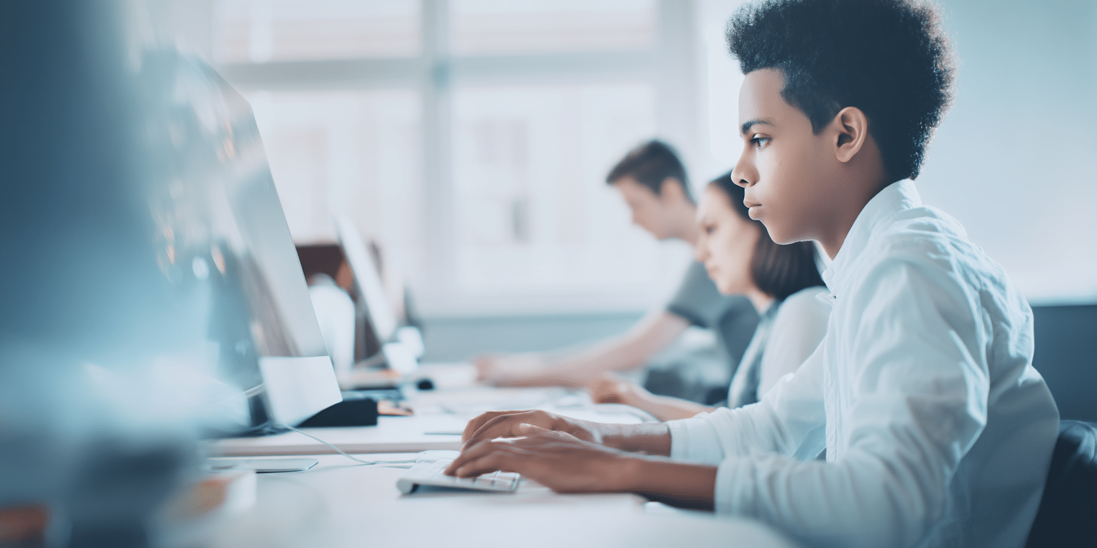Leg geconcentreerd een examen af bij Startel.