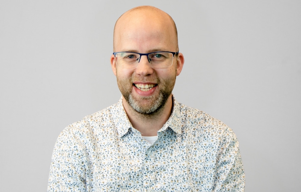 Machiel Keekstra aan het lachen