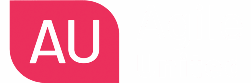 witte logo van agile united