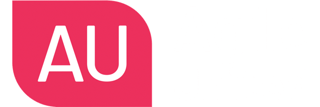 witte logo van agile united
