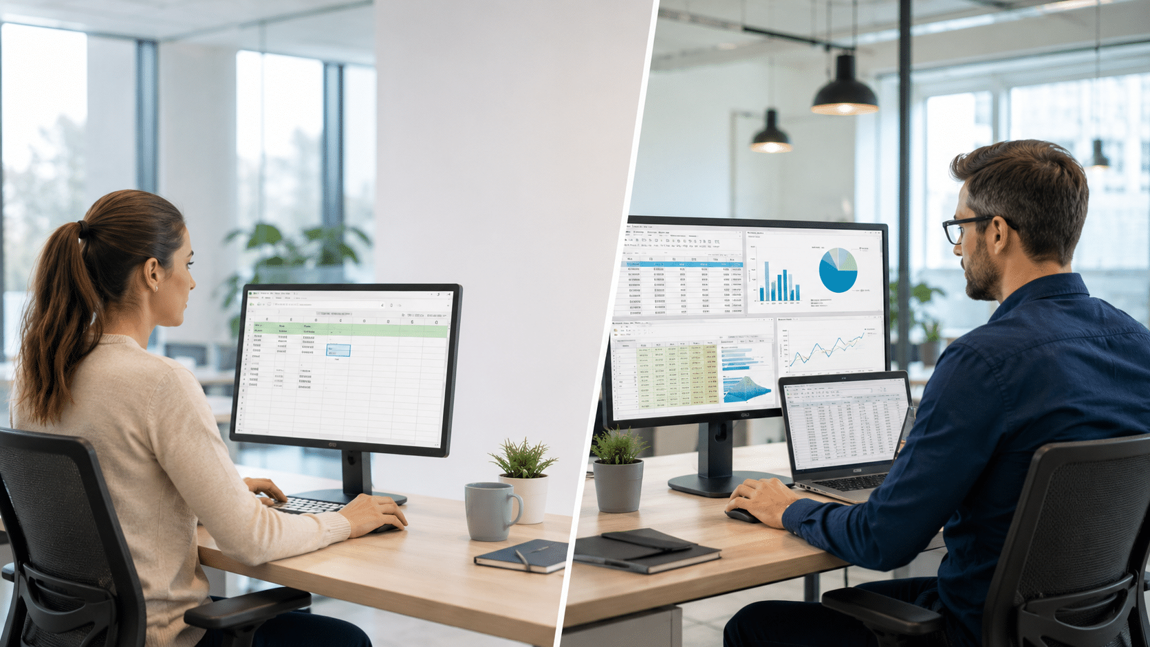 Header image voor blog over excel basis vs excel gevorderd.