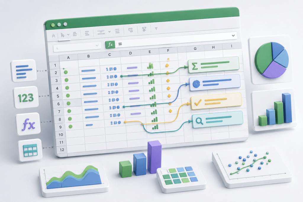 Blog image voor blog over wat leer je in een excel basis cursus