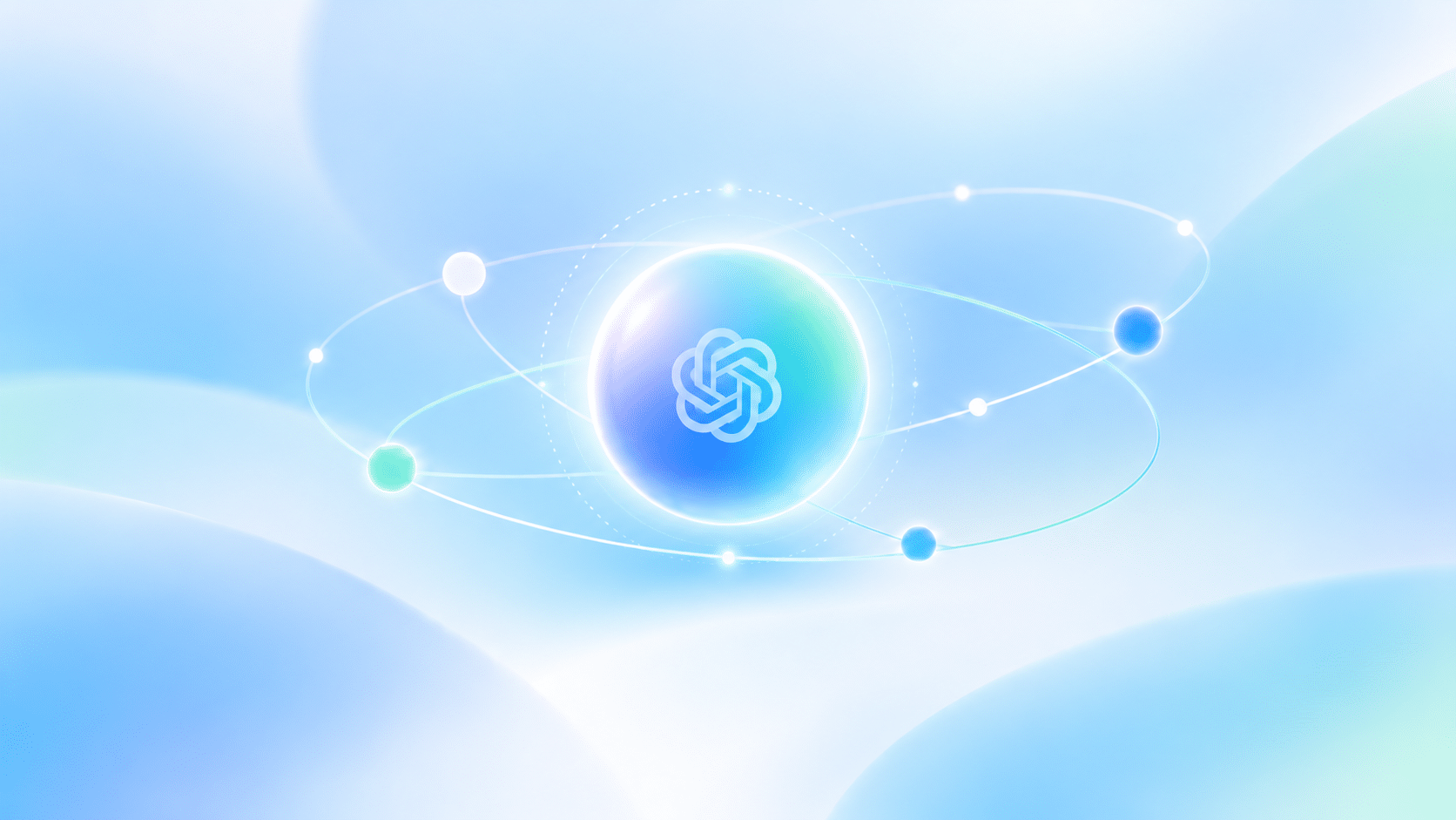 OpenAI Dot als gloeiende bol met OpenAI-logo en subtiele verbindingslijnen die always-on AI-agents visualiseren.